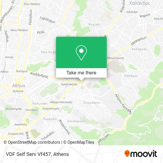 VDF Self Serv Vf457 map