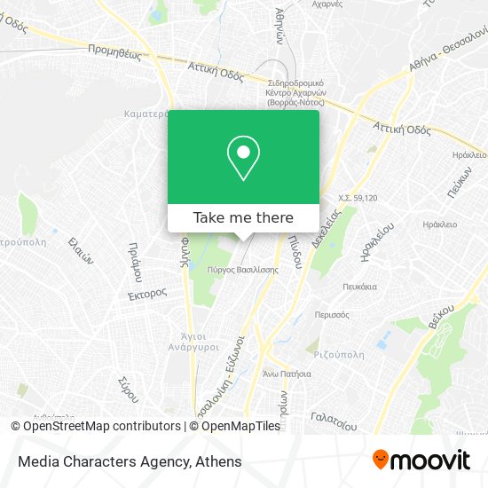 Media Characters Agency map