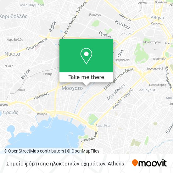 Σημείο φόρτισης ηλεκτρικών οχημάτων map