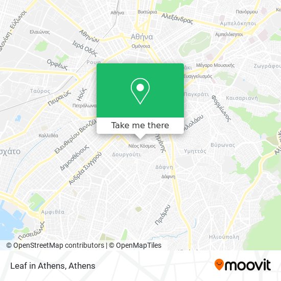 Leaf in Athens map