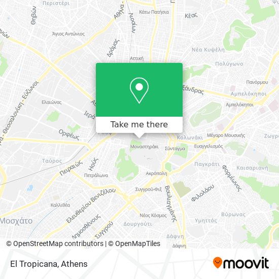 El Tropicana map