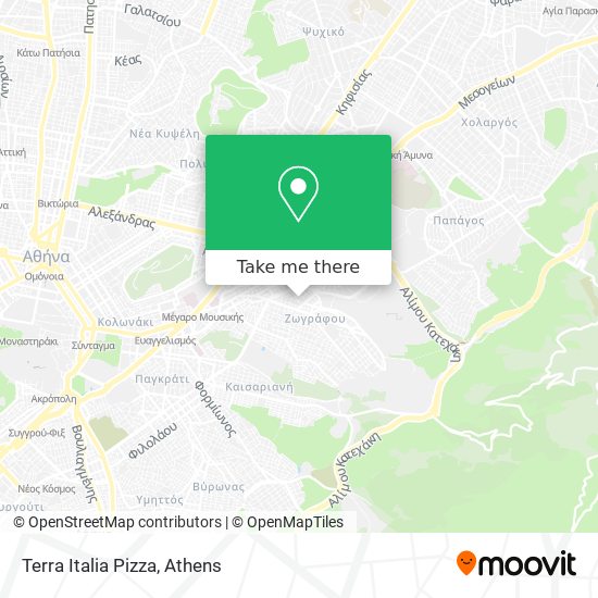 Terra Italia Pizza map