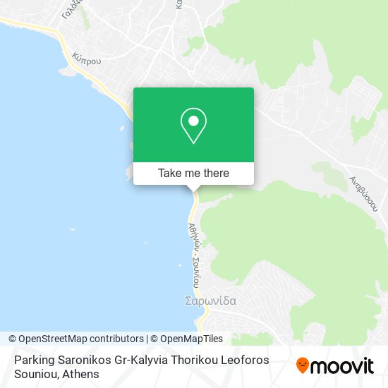 Parking Saronikos Gr-Kalyvia Thorikou Leoforos Souniou map