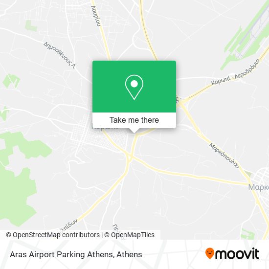 Aras Airport Parking Athens map