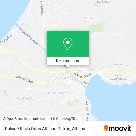 Palaia Ethniki Odos Athinon-Patron map