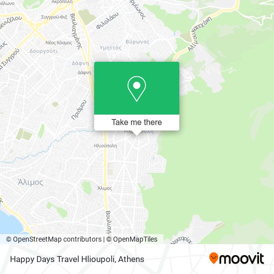 Happy Days Travel Hlioupoli map