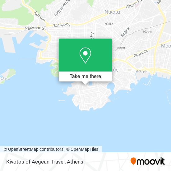 Kivotos of Aegean Travel map