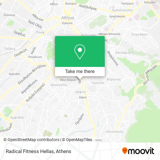 Radical Fitness Hellas map