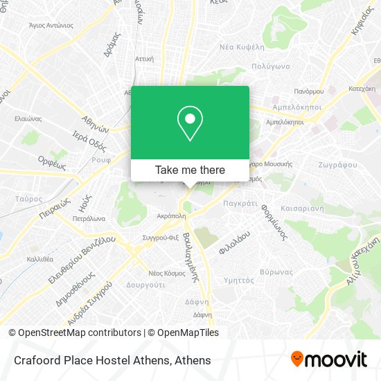 Crafoord Place Hostel Athens map