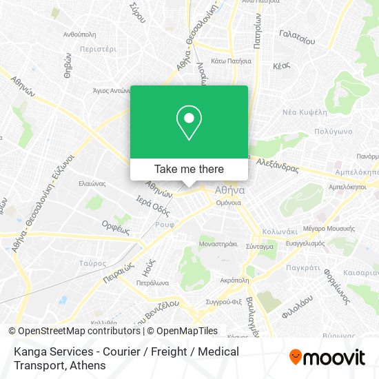 Kanga Services - Courier / Freight / Medical Transport map
