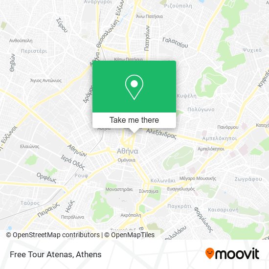 Free Tour Atenas map