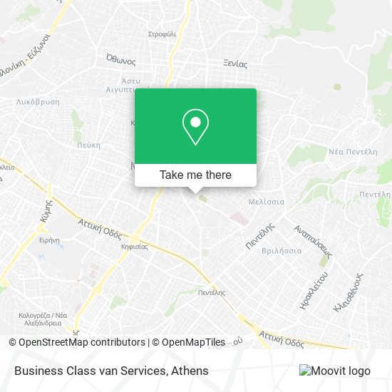 Business Class van Services map