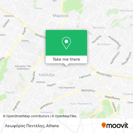 Λεωφόρος Πεντέλης map