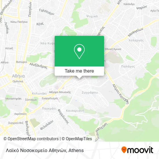 Λαϊκό Νοσοκομείο Αθηνών map