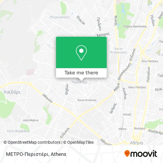 ΜΕΤΡΟ-Περιστέρι map