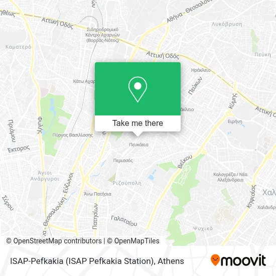 ISAP-Pefkakia (ISAP Pefkakia Station) map