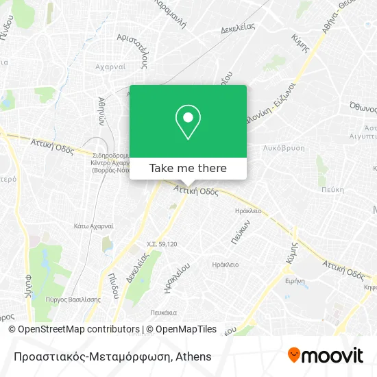 Προαστιακός-Μεταμόρφωση map