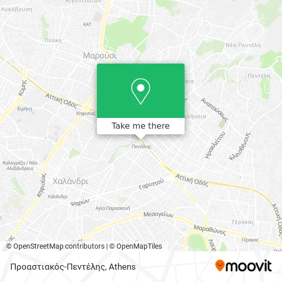 Προαστιακός-Πεντέλης map