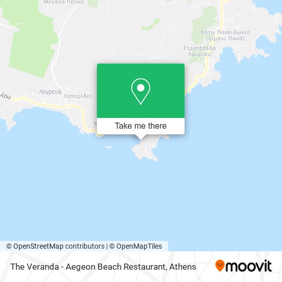 The Veranda - Aegeon Beach Restaurant map