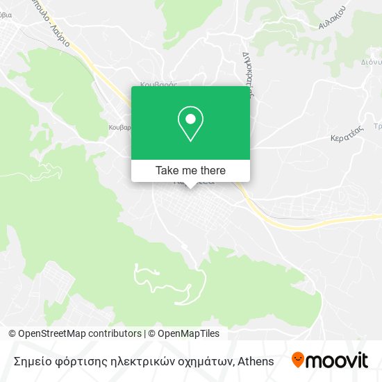 Σημείο φόρτισης ηλεκτρικών οχημάτων map