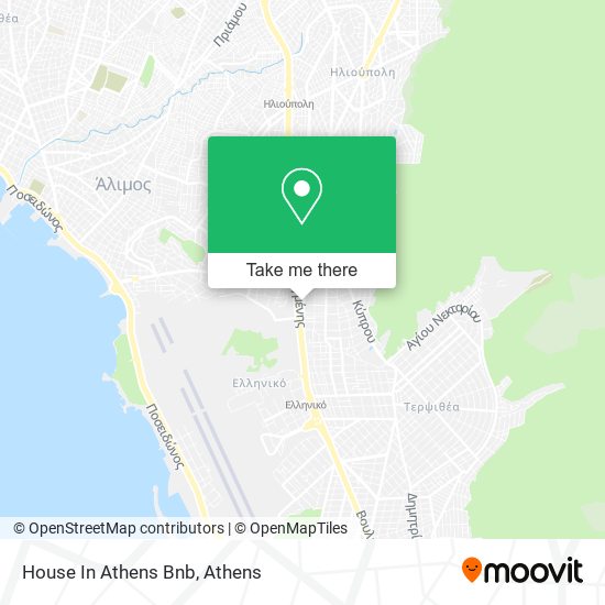 House In Athens Bnb map