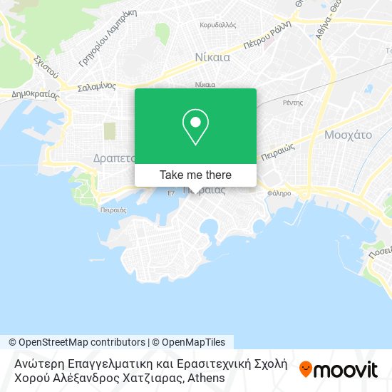 Ανώτερη Επαγγελματικη και Ερασιτεχνική Σχολή Χορού Αλέξανδρος Χατζιαρας map