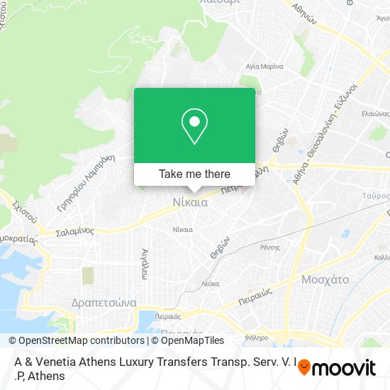 A & Venetia Athens Luxury Transfers Transp. Serv. V. I .P map