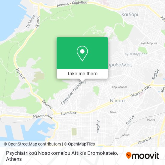 Psychiatrikoú Nosokomeíou Attikís Dromokateio map