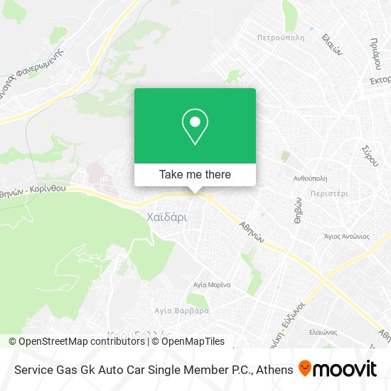 Service Gas Gk Auto Car Single Member P.C. map