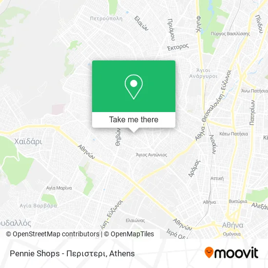 Pennie Shops - Περιστερι map