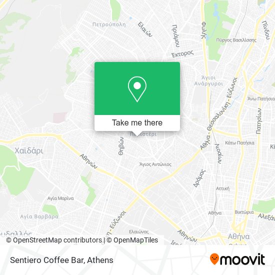 Sentiero Coffee Bar map
