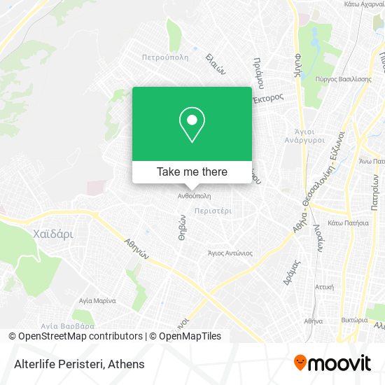 Alterlife Peristeri map