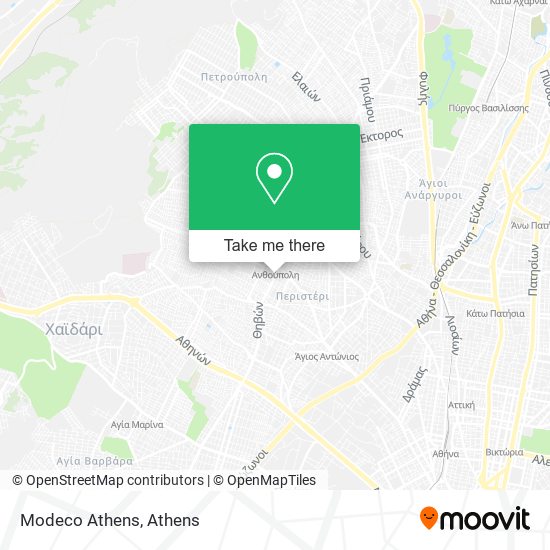 Modeco Athens map