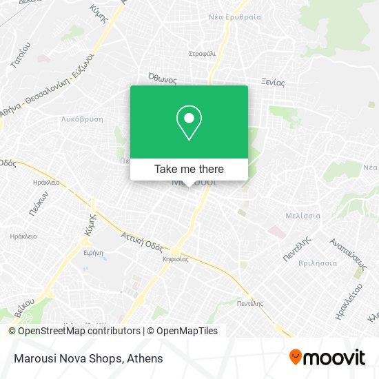 Marousi Nova Shops map