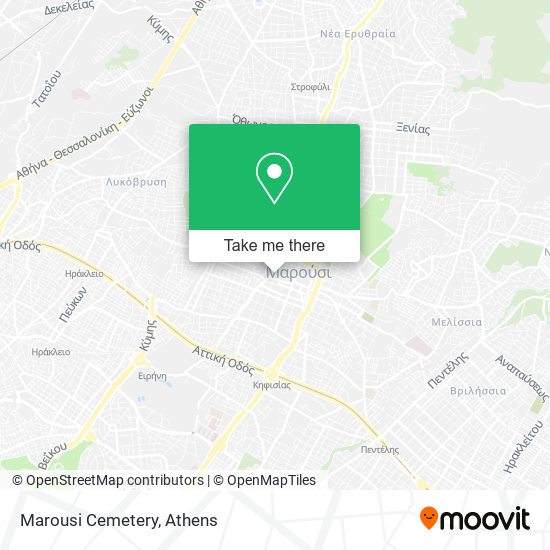Marousi Cemetery map