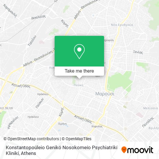 Konstantopoúleio Genikó Nosokomeío Psychiatrikí Klinikí map