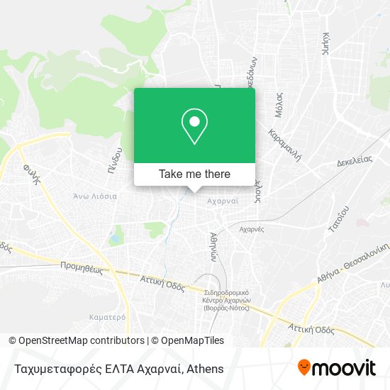 Ταχυμεταφορές ΕΛΤΑ Αχαρναί map