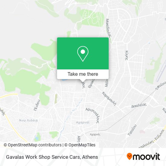 Gavalas Work Shop Service Cars map