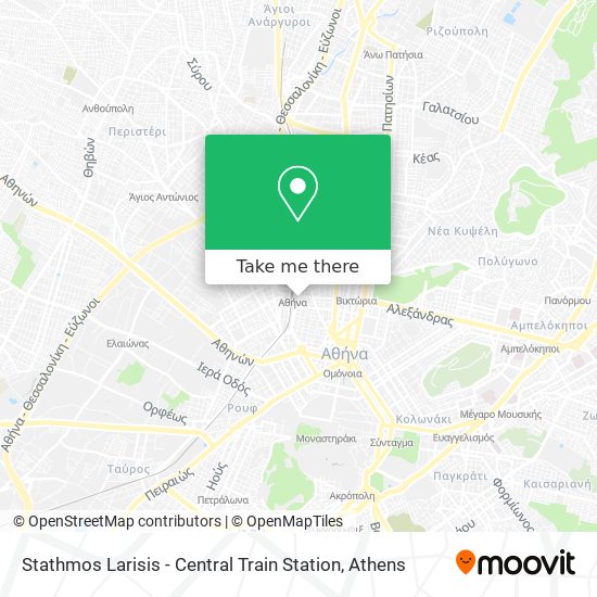 Stathmos Larisis - Central Train Station map