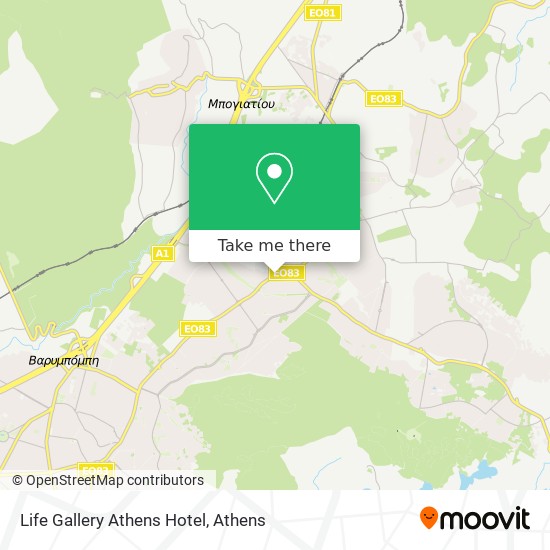 Life Gallery Athens Hotel map
