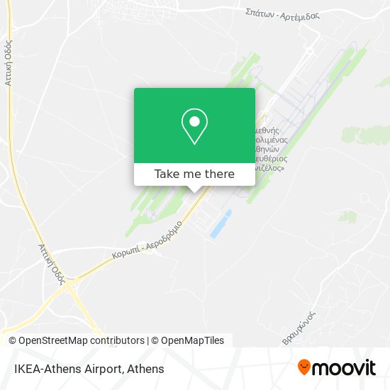 IKEA-Athens Airport map