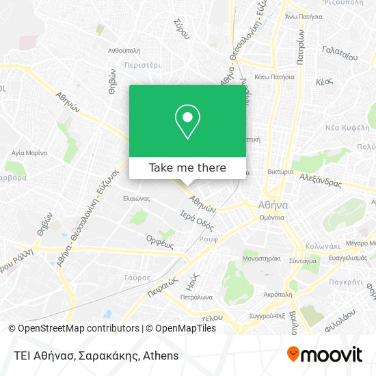 ΤΕΙ Αθήνασ, Σαρακάκης map