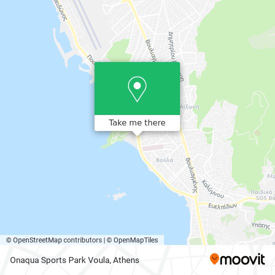 Onaqua Sports Park Voula map