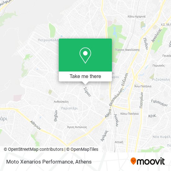 Moto Xenarios Performance map