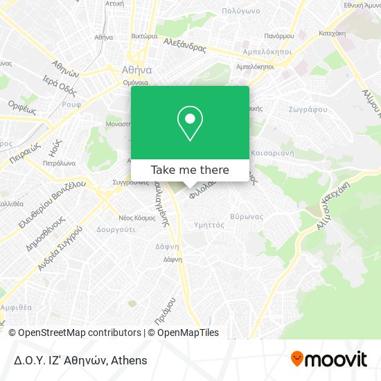 Δ.Ο.Υ. ΙΖ' Αθηνών map