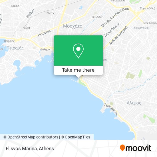 Flisvos Marina map