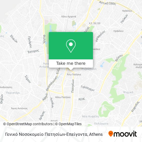 Γενικό Νοσοκομείο Πατησίων-Επείγοντα map