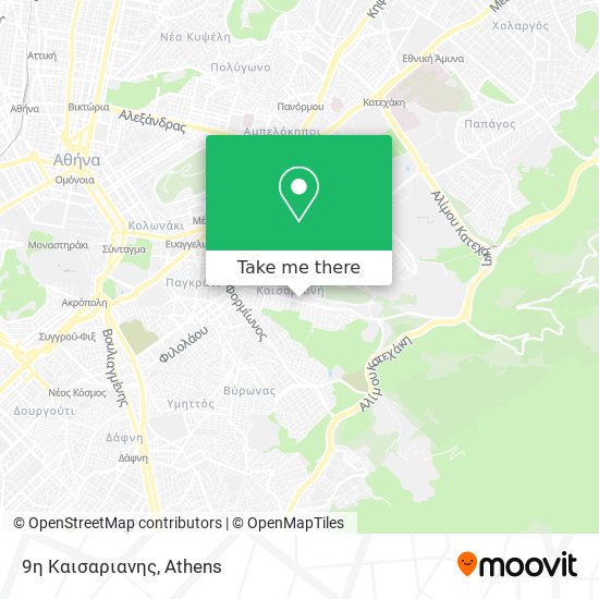 9η Καισαριανης map