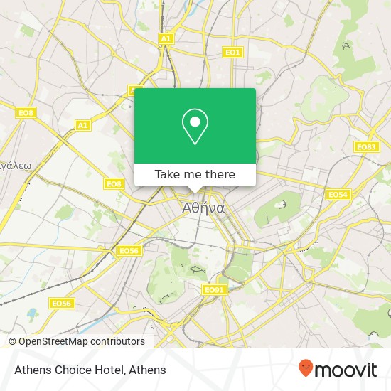 Athens Choice Hotel map