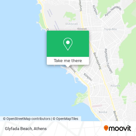 Glyfada Beach map